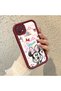 Oppo A15S Compatible Case Camera Protector Minnie Pattern Burgundy Lover Couple Silicone Phone Case - 3
