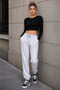 Women's Gray Jogger Double Pocket Sweatpants