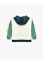 Long Sleeve Cotton Dinosaur Printed Hooded Sweatshirt - 2
