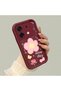 Infinix Zero 30 5g Compatible Case Camera Protective Flowered Pattern Maroon Lover Couple Silicone Phone Case - 3