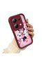 For Xiaomi Poco M6 Pro 4g Compatible Case Camera Protector Minnie Pattern Maroon Lover Couple Silicone Phone Case - 3