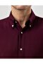 Slim Fit Safari Button-Down Collar Seersucker Fabric Men's Shirt Burgundy T20131-10 - 2