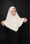 Girls Hijab for Kids – Modest Islamic Headscarf for Muslim Girls, Stylish Kids Hijab with Front Button Detail & Delicate Trim - 2