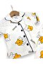Boy's Summer Pooh Printed Double-Breasted Collar Nightgown Pajama Set for Ages 2-3-4-5-6 - 5