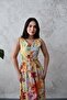 Yellow Floral Patterned Summer Dress - 3