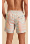 Ebru Pattern Mesh Swimsuit Regular Fit Men's Swim Shorts - 2