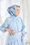 Twill Silk Scarf Watercolor Baby Blue