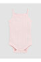 Lcw Baby Pink Square Collar Embroidered Baby Girl Snap Fastener Bodysuit 3-Piece - 2