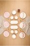 Kurdela 14 Piece Breakfast Set for 6 People, Ceramic Presentation Set with Bowknot Pattern - 7