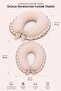 Ruffle Breastfeeding Pillow, Baby Support Cushion, Maternity Pillow, Cotton Fabric, Ruffle Series, Cream - 2