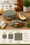 Leopard Patterned Wax Fabric Set of 3 – 20X20, 30X30, 40X40 cm Reusable Food Storage Cloth - 5