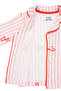 Baby Girl White Powder Bowknot Striped Pajama Set - 4