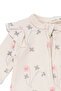 Baby Girl Beige Pink Gray Floral Ruffled Sleeve Romper 0-3 Months - 3