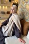 Diamond Pattern Aura Cotton Jacquard Shawl Camel - 2