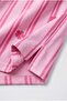 Girl's Pink Striped Floral Patterned School Sweatshirt and Sweatpants Set - 3