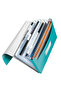 Mapa plastic 6 compartimente turcoaz tip proiect wow leitz - 3