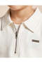 Boys Cream Zipper Polo T-Shirt - 3