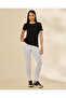 Women Black Viscose Crew Neck T-Shirt - 2