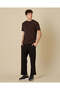 Men Brown Plain T-Shirt - 2