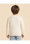 Boys Cream Knitted Cable Knit Pullover - 4