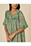 Women Green Printed Nightgown - 2