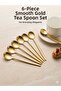6-Piece Gold Tea Spoon Set - Dowry-Style Stylish Design Steel Tea and Coffee Spoons