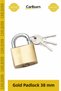 # Padlock Durable Brass Body Safety Steel Bridge Workplace Warehouse Protection Yellow Padlock 38 mm