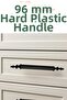 30 Pieces (Hard Plastic) Polais 96 mm Black Furniture Kitchen Drawer Cabinet Door Cupboard Handle Handle Handles - 8