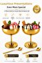 Milano Gold Stainless Steel Ice Cream Bowl and Spoon Set 2-Piece Footed Dessert Presentation Cup - 4