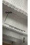 Shelf Depth 45 cm X 5 Mt Luxury Satin Quilted Shelf Cover with Free Installation - Drawer Cover - Wardrobe Cover - White & Cream