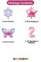 Pink Lilac Themed Butterfly -2- Number Balloon Set - 2
