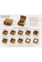 Natural Bamboo Jewelry Box 6X6X3.5 cm Mini Size Decorative Multi-Purpose Jewelry, Gift Box - 3