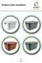Decorative Storage Box 3-Piece Organizer with Lid Bathroom Kitchen Organizer Multi-Purpose Box - 4