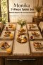 7 Piece Monika Tableware Set 1 Runner 6 Placemats 100% Cotton Buldan Fabric Tasseled Bohemian 40X110 Table Set - 3