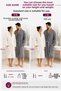 4 Piece Family Bathrobe Set Cotton Women's Men's Bathrobe with Head Towel Daily - 6