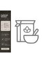 Grains Matte Gray Decorative Foil Sticker 14X14 cm