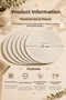 6-Piece Set of Round Plates in Elite and Stylish Style, Durable, Washable, 33cm Diameter - 2