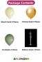 Sea Sand Eucalyptus Chrome Gold 14 Balloons 7 Balloon Stands 2 Pieces - 2