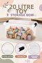 4-Piece Organizer with Locking Lid - Baby Room Toy Storage Box Children's Item Organizer 20Lt Transparent - 3