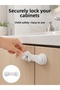 4 Pieces Baby Safety Cabinet Lock with Double-Sided Tape, Easy to Install Safety Set, New Generation