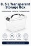 8.5 L Transparent Storage Box with Carrying Handle and Latching Lid Multi-Purpose Organizer Box