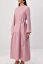 Lilac Belted Linen Look Woven Dress Tctss25Eb00059 - 3