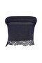 Limited Edition Indigo Dantel Detaylı Straplez Dokuma Gabardin Bluz TPRSS26BZ00068 - 8
