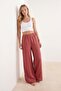 Cinnamon Woven Slit Detailed Beach Pants Tbess26Pl00016