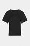 Black Fitted/Bodycon Boat Neck Short Sleeve 100% Cotton Knitted T-Shirt Twoss26Ts00264 - 5