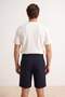 Navy Blue Cotton Flexible Breathable Fabric Men's Shorts & Bermuda Tmnss26Sr00022 - 3