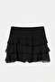 Black Woven Plus Size Skirt Tbbss26Az00022 - 8