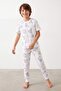 Ecru Crayon Gift Paintable Unisex Children's Pajama Set Tkdss26Pt00018 - 5