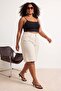 White Polka Dot Patterned High Waist Plus Size Shorts & Bermuda Tbbss26Ap00064 - 6