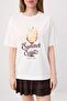 Ekru Baskılı Oversize/Geniş Kalıp Kısa Kol Örme T-Shirt TWOSS26TS00335 - 6